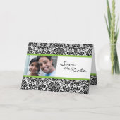 Damask Wallpaper Save the Date Kaart (Voorkant)