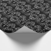  Damask Wallpaper - wit + je achtergrond. Cadeaupapier (Hoek)