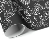  Damask Wallpaper - wit + je achtergrond. Cadeaupapier (Rol Hoek)