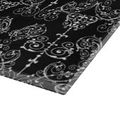 Damask Wallpaper - wit + je achtergrond. Snijplank (Hoek)