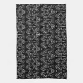 Damask Wallpaper - wit + je achtergrond. Theedoek (Verticaal)