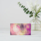 Damask Waterverf Mandala Elegant Artist  Visitekaartje (Staand voorkant)