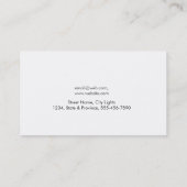 Damask Waterverf Swirl  Plain Grey Visitekaartje (Achterkant)