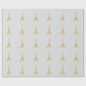 Damask Weddenschap Wrapping Paper van Gold Eiffel  Cadeaupapier (Vlak)