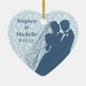 Damask Wedding Couple Keepomwille Ornament (Voorkant)