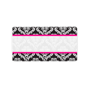 Damask Wedding Invitation Adresetiketten Etiket