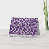 Damask Wedding Invitation-Choose BackGround (Achterkant)