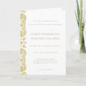 Damask Wedding Invitation Cream-Choose BackGround (Voorkant)