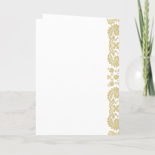 Damask Wedding Invitation Cream-Choose BackGround (Achterkant)