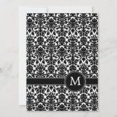 Damask Wedding Invitation Kaart (Achterkant)