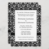 Damask Wedding Invitation Kaart (Voorkant / Achterkant)