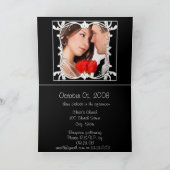 Damask Wedding Invitation - Zwart-wit (Binnen)