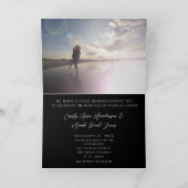 Damask Wedding Invitation - Zwart-wit (Binnen)