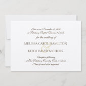  Damask Wedding Invitations Espresso Kaart (Achterkant)