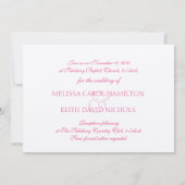  Damask Wedding Invitations, Petal Pink Kaart (Achterkant)