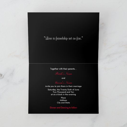 Damask Wedding Invite (Binnen)