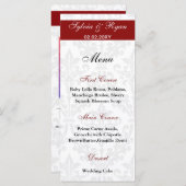 Damask Wedding Menu's (Voorkant / Achterkant)