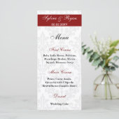 Damask Wedding Menu's (Staand voorkant)