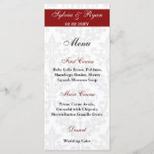Damask Wedding Menu's (Voorkant)