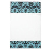Damask Wedding Monogram Handtekening Foto Guestboo Kalender (Achterkant)