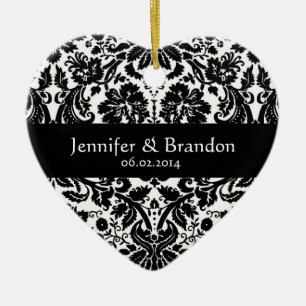 Damask Wedding Ornament