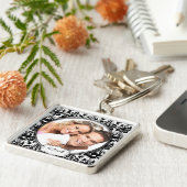  Damask Wedding Photo Sleutelhanger (Zijkant)