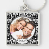 Damask Wedding Photo Sleutelhanger (Voorkant)