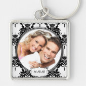 Damask Wedding Photo Sleutelhanger (Voorkant)