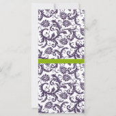 -Damask Wedding Place-kaarten (Achterkant)