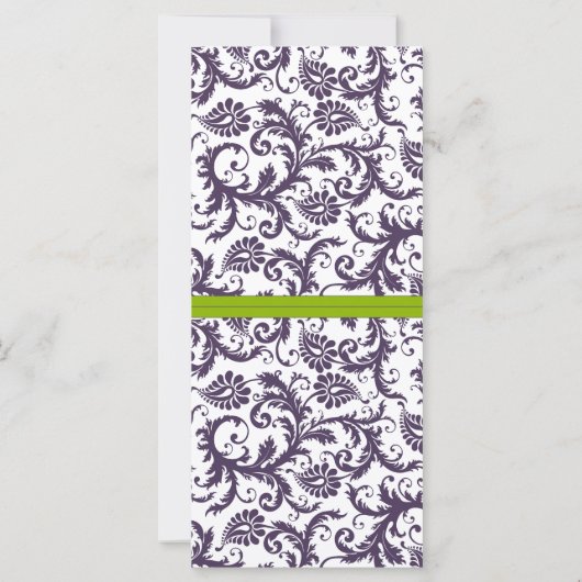 -Damask Wedding Place-kaarten (Achterkant)