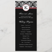 Damask Wedding Program Programmakaart (Voorkant)