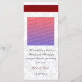 Damask Wedding programma Programmakaart (Achterkant)