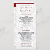 Damask Wedding programma Programmakaart (Voorkant / Achterkant)