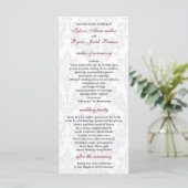 Damask Wedding programma Programmakaart (Staand voorkant)