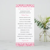 Damask Wedding Programma's (Honeysuckle) 2-zijdig (Staand voorkant)