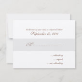 Damask Wedding RSVP-kaarten of Reply Cards RSVP Kaartje (Achterkant)