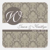 Damask Wedding Sticker (Voorkant)