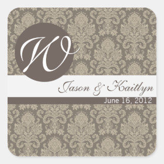 Damask Wedding Sticker