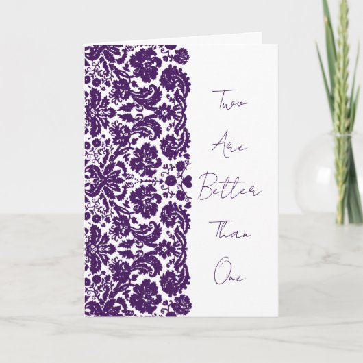 Damask Wedding-Uitnodiging-Christelijke Manuscript (Voorkant)