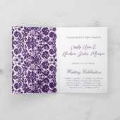 Damask Wedding-Uitnodiging-Christelijke Manuscript (Binnen)