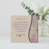 Damask Wedding Vow Renewal Kaart (Staand voorkant)