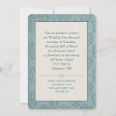 Damask Wedding Vow Renewal met foto Kaart (Achterkant)