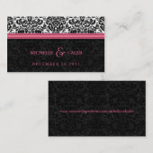 Damask Wedding Website Informatiekaartje (Voorkant / Achterkant)
