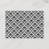Damask White and Black Response Kaart (Achterkant)