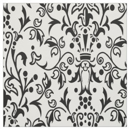Damask White en Black Stof