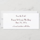 Damask White WEDDING Save-the-Date (Achterkant)