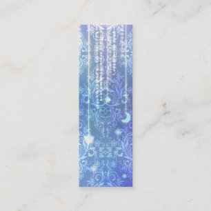 Damask Wildbloemen, MADAM VALESKA in Blue Mini Visitekaartje