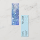 Damask Wildbloemen, MADAM VALESKA in Blue Mini Visitekaartje (Voorkant / Achterkant)