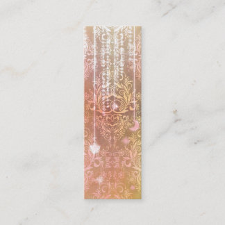 Damask Wildbloemen, MADAM VALESKA in Oranje Mini Visitekaartje