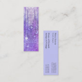 Damask Wildbloemen, MADAM VALESKA in Paars Mini Visitekaartje (Voorkant / Achterkant)